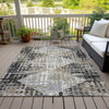 Piper Looms Chantille Geometric ACN2116 Black Machine Washable Area Rug Outdoor Lifestyle Image Feature