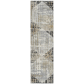 Piper Looms Chantille Geometric ACN2116 Black Machine Washable Area Rug Runner Main Image