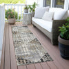 Piper Looms Chantille Geometric ACN2116 Black Machine Washable Area Rug Runner Outdoor Lifestyle Image Feature