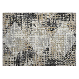Piper Looms Chantille Geometric ACN2116 Black Machine Washable Area Rug Scatter Main Image