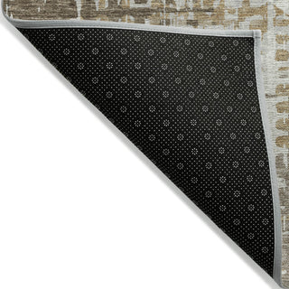 Piper Looms Chantille Geometric ACN2116 Brown Machine Washable Area Rug Backing Image