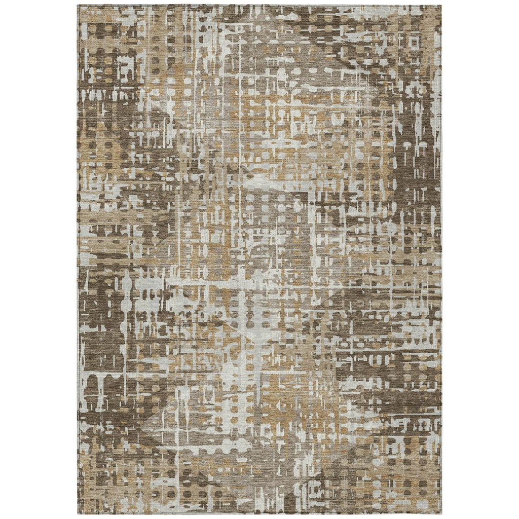Piper Looms Chantille Geometric ACN2116 Brown Machine Washable Area Rug main image