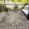 Piper Looms Chantille Geometric ACN2116 Brown Machine Washable Area Rug Outdoor Lifestyle Image Feature