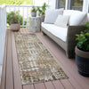 Piper Looms Chantille Geometric ACN2116 Brown Machine Washable Area Rug Runner Outdoor Lifestyle Image Feature