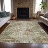 Piper Looms Chantille Geometric ACN2116 Fern Machine Washable Area Rug Lifestyle Image Feature