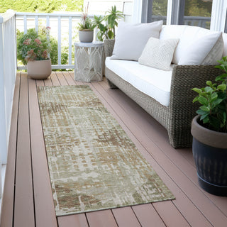 Piper Looms Chantille Geometric ACN2116 Fern Machine Washable Area Rug Runner Outdoor Lifestyle Image Feature