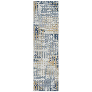 Piper Looms Chantille Geometric ACN2116 Navy Machine Washable Area Rug Runner Main Image