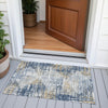 Piper Looms Chantille Geometric ACN2116 Navy Machine Washable Area Rug Scatter Outdoor Lifestyle Image Feature