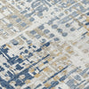Piper Looms Chantille Geometric ACN2116 Navy Machine Washable Area Rug Swatch Image