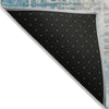 Piper Looms Chantille Geometric ACN2116 Teal Machine Washable Area Rug Backing Image