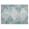 Piper Looms Chantille Geometric ACN2116 Teal Machine Washable Area Rug Scatter Main Image