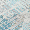 Piper Looms Chantille Geometric ACN2116 Teal Machine Washable Area Rug Swatch Image