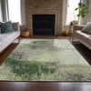 Piper Looms Chantille Abstract ACN2117 Aloe Machine Washable Area Rug Lifestyle Image Feature