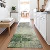 Piper Looms Chantille Abstract ACN2117 Aloe Machine Washable Area Rug Runner Lifestyle Image Feature