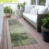 Piper Looms Chantille Abstract ACN2117 Aloe Machine Washable Area Rug Runner Outdoor Lifestyle Image Feature