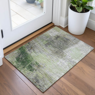 Piper Looms Chantille Abstract ACN2117 Aloe Machine Washable Area Rug Scatter Lifestyle Image Feature