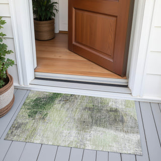 Piper Looms Chantille Abstract ACN2117 Aloe Machine Washable Area Rug Scatter Outdoor Lifestyle Image Feature