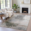 Piper Looms Chantille Abstract ACN2117 Putty Machine Washable Area Rug Lifestyle Image Feature