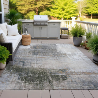 Piper Looms Chantille Abstract ACN2117 Putty Machine Washable Area Rug Outdoor Lifestyle Image Feature