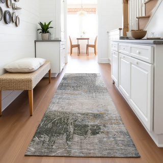 Piper Looms Chantille Abstract ACN2117 Putty Machine Washable Area Rug Runner Lifestyle Image Feature