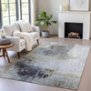 Piper Looms Chantille Abstract ACN2117 Sky Machine Washable Area Rug Lifestyle Image Feature