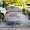 Piper Looms Chantille Abstract ACN2117 Sky Machine Washable Area Rug Outdoor Lifestyle Image Feature