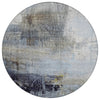 Piper Looms Chantille Abstract ACN2117 Sky Machine Washable Area Rug Round Main Image