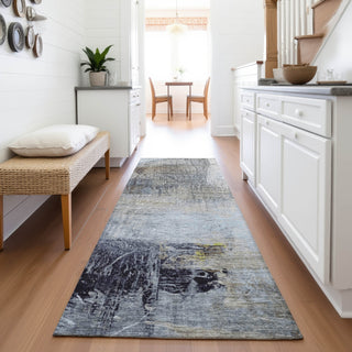 Piper Looms Chantille Abstract ACN2117 Sky Machine Washable Area Rug Runner Lifestyle Image Feature