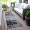 Piper Looms Chantille Abstract ACN2117 Sky Machine Washable Area Rug Runner Outdoor Lifestyle Image Feature