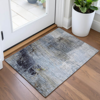 Piper Looms Chantille Abstract ACN2117 Sky Machine Washable Area Rug Scatter Lifestyle Image Feature
