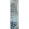 Piper Looms Chantille Abstract ACN2117 Teal Machine Washable Area Rug Runner Main Image