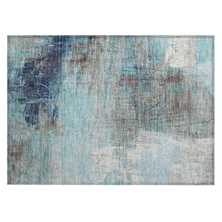 Piper Looms Chantille Abstract ACN2117 Teal Machine Washable Area Rug Scatter Main Image