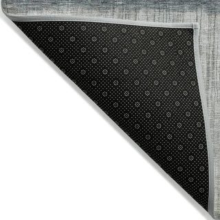 Piper Looms Chantille Abstract ACN2118 Blue Machine Washable Area Rug Backing Image