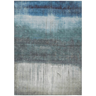Piper Looms Chantille Abstract ACN2118 Blue Machine Washable Area Rug main image