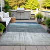 Piper Looms Chantille Abstract ACN2118 Blue Machine Washable Area Rug Outdoor Lifestyle Image Feature