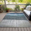 Piper Looms Chantille Abstract ACN2118 Blue Machine Washable Area Rug Outdoor Lifestyle Image Feature