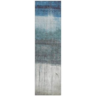 Piper Looms Chantille Abstract ACN2118 Blue Machine Washable Area Rug Runner Main Image