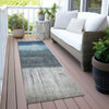 Piper Looms Chantille Abstract ACN2118 Blue Machine Washable Area Rug Runner Outdoor Lifestyle Image Feature
