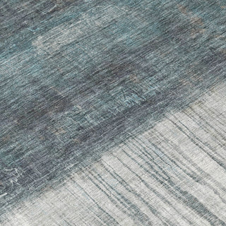 Piper Looms Chantille Abstract ACN2118 Blue Machine Washable Area Rug Swatch Image