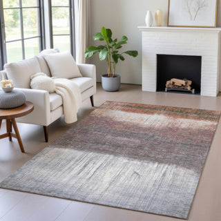 Piper Looms Chantille Abstract ACN2118 Paprika Machine Washable Area Rug Lifestyle Image Feature