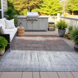 Piper Looms Chantille Abstract ACN2118 Paprika Machine Washable Area Rug Outdoor Lifestyle Image Feature