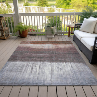 Piper Looms Chantille Abstract ACN2118 Paprika Machine Washable Area Rug Outdoor Lifestyle Image Feature