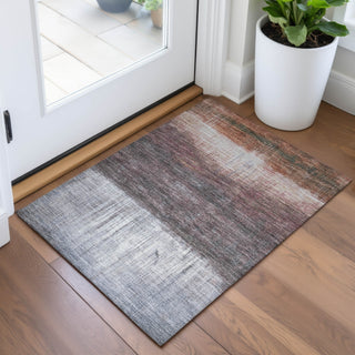 Piper Looms Chantille Abstract ACN2118 Paprika Machine Washable Area Rug Scatter Lifestyle Image Feature