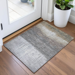 Piper Looms Chantille Abstract ACN2118 Taupe Machine Washable Area Rug Scatter Lifestyle Image Feature