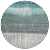 Piper Looms Chantille Abstract ACN2118 Teal Machine Washable Area Rug Round Main Image