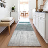 Piper Looms Chantille Abstract ACN2118 Teal Machine Washable Area Rug Runner Lifestyle Image Feature