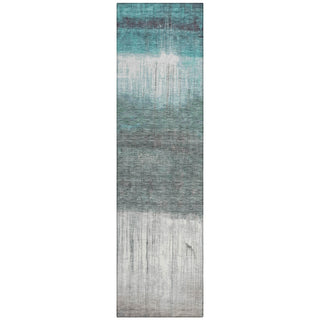 Piper Looms Chantille Abstract ACN2118 Teal Machine Washable Area Rug Runner Main Image