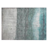 Piper Looms Chantille Abstract ACN2118 Teal Machine Washable Area Rug Scatter Main Image