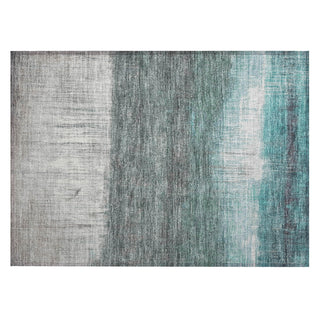 Piper Looms Chantille Abstract ACN2118 Teal Machine Washable Area Rug Scatter Main Image