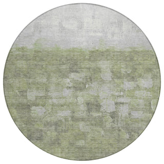 Piper Looms Chantille Abstract ACN2119 Fern Machine Washable Area Rug Round Main Image